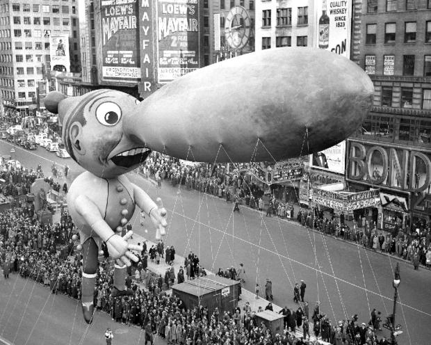 A Balloon from the 13th MAcy's Thanksgiving Day Parade in 1937. Photo: Walter Kelleher/NY Daily News